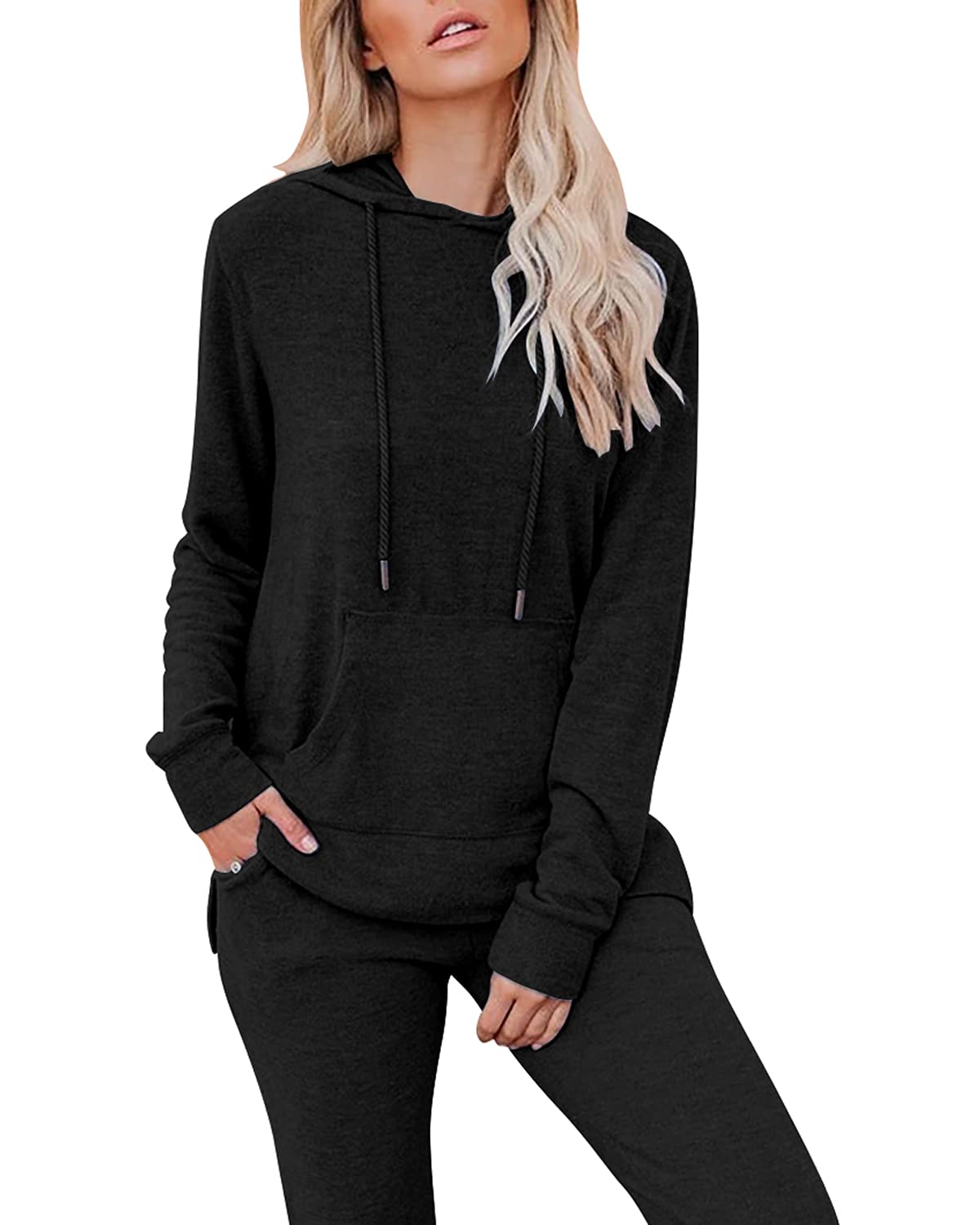 Women's Casual Two Piece Lounge Sets - Soft Pullover & Drawstring Pants Workout Tracksuit Sweatsuit for Yoga, Running & Home Relaxation