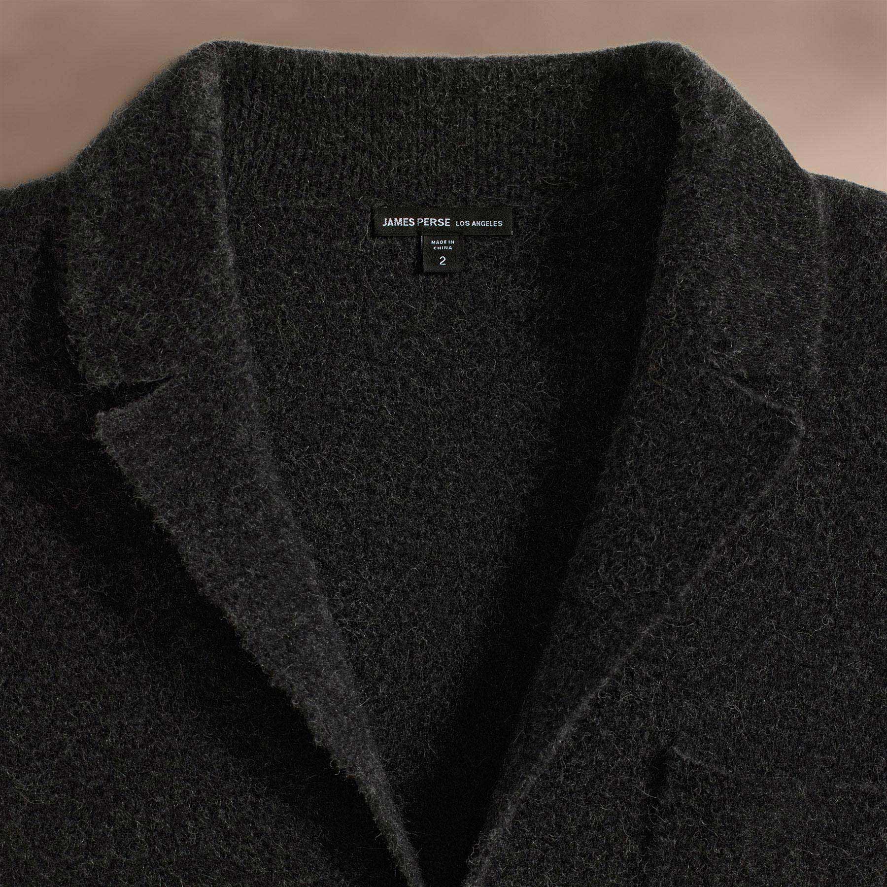 Women's Stylish Sweater Knit Blazer Jacket - Anthracite Grey - Office Wear, Casual Outfits & Fall Fashion Layering
