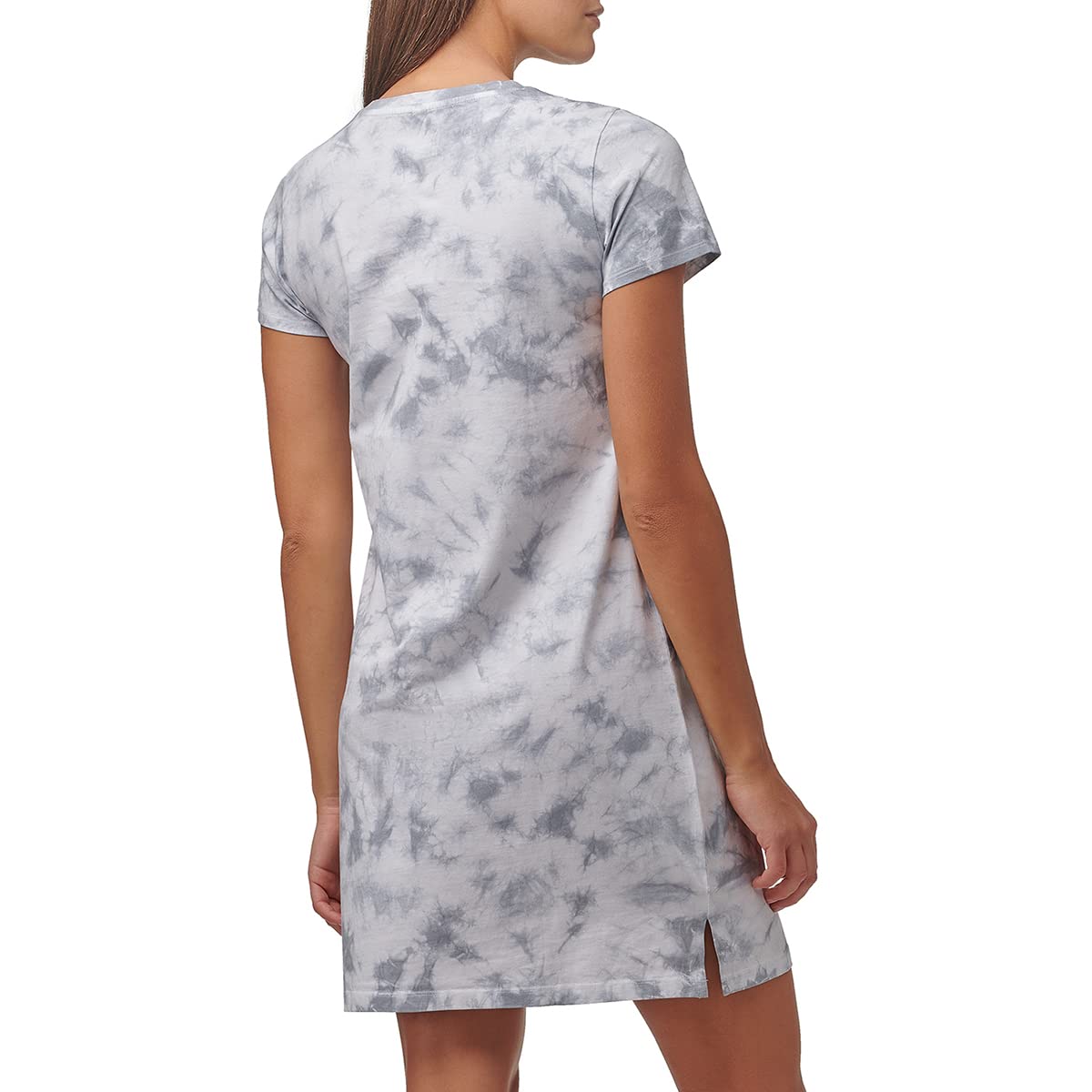 Andrew Marc Women's Short Sleeve Knit T-Shirt Dress - Casual Summer Stretch Cotton Blend Dress for Beach, Travel & Everyday Wear