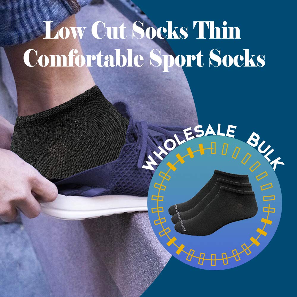 Yacht & Smith 240 Pair Low Cut Athletic Socks - Thin, Comfortable & Breathable for Men & Women - Bulk Wholesale Sports Socks for Running, Gym, Yoga & Daily Wear