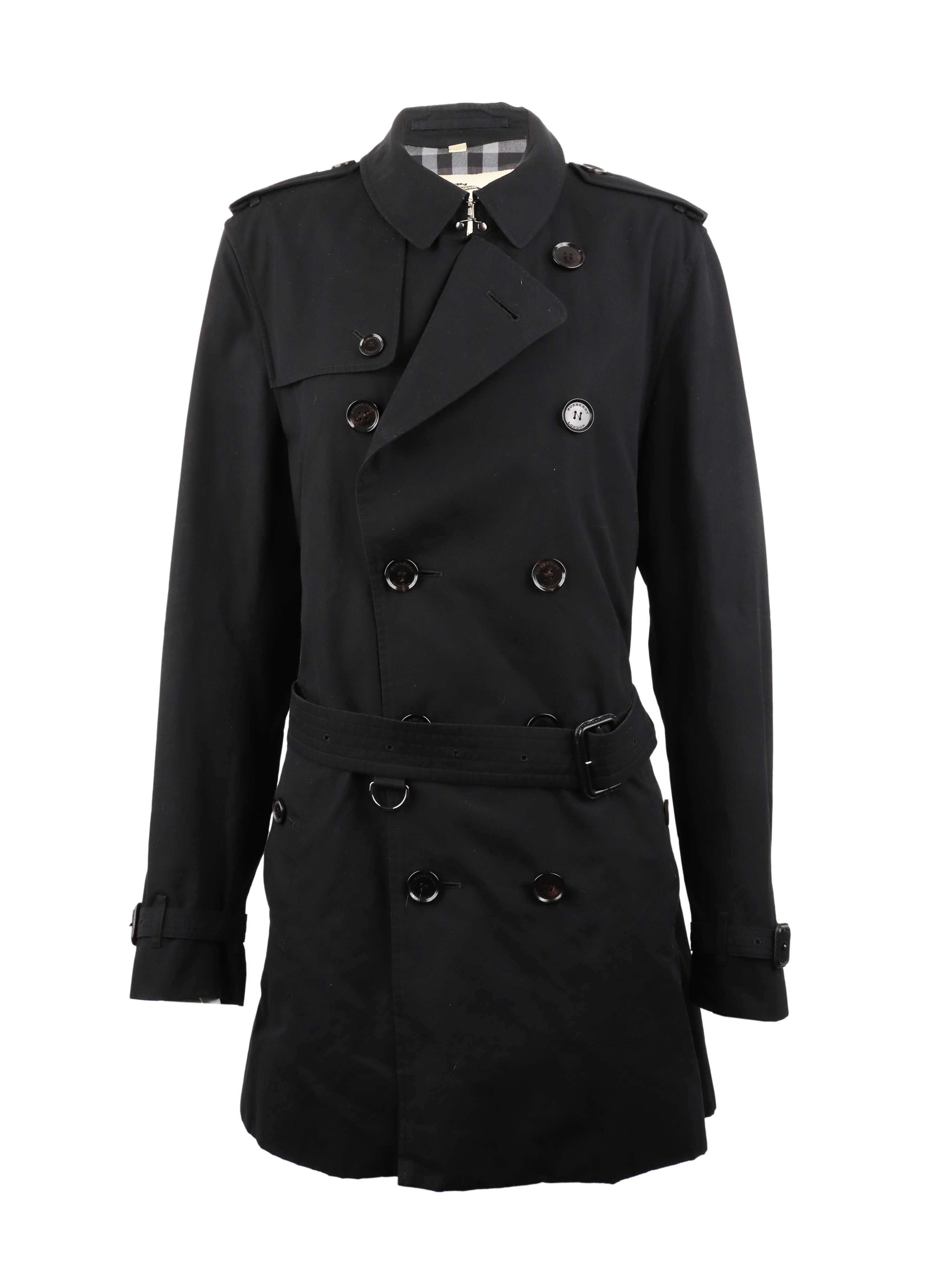 Burberry Black Trench Coat for Women - Classic Waterproof Wool Blend Outerwear | Perfect for Fall, Winter & Formal Occasions