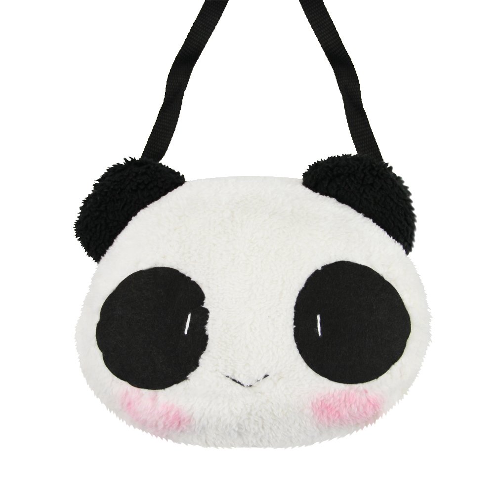 JIAHG Adorable Plush Panda Shoulder Bag for Girls - Cute Crossbody Messenger Purse, Travel Snacks Carry-on Satchel & Small Wallet Coin Purse | Perfect for School, Travel, Shopping & Daily Use
