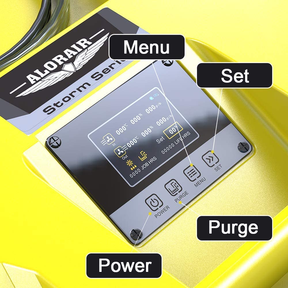 AlorAir Storm SLGR 1250X WiFi Commercial Dehumidifier - 125 Pints Smart App Control, Yellow - Ideal for Basements, Warehouses & Large Spaces