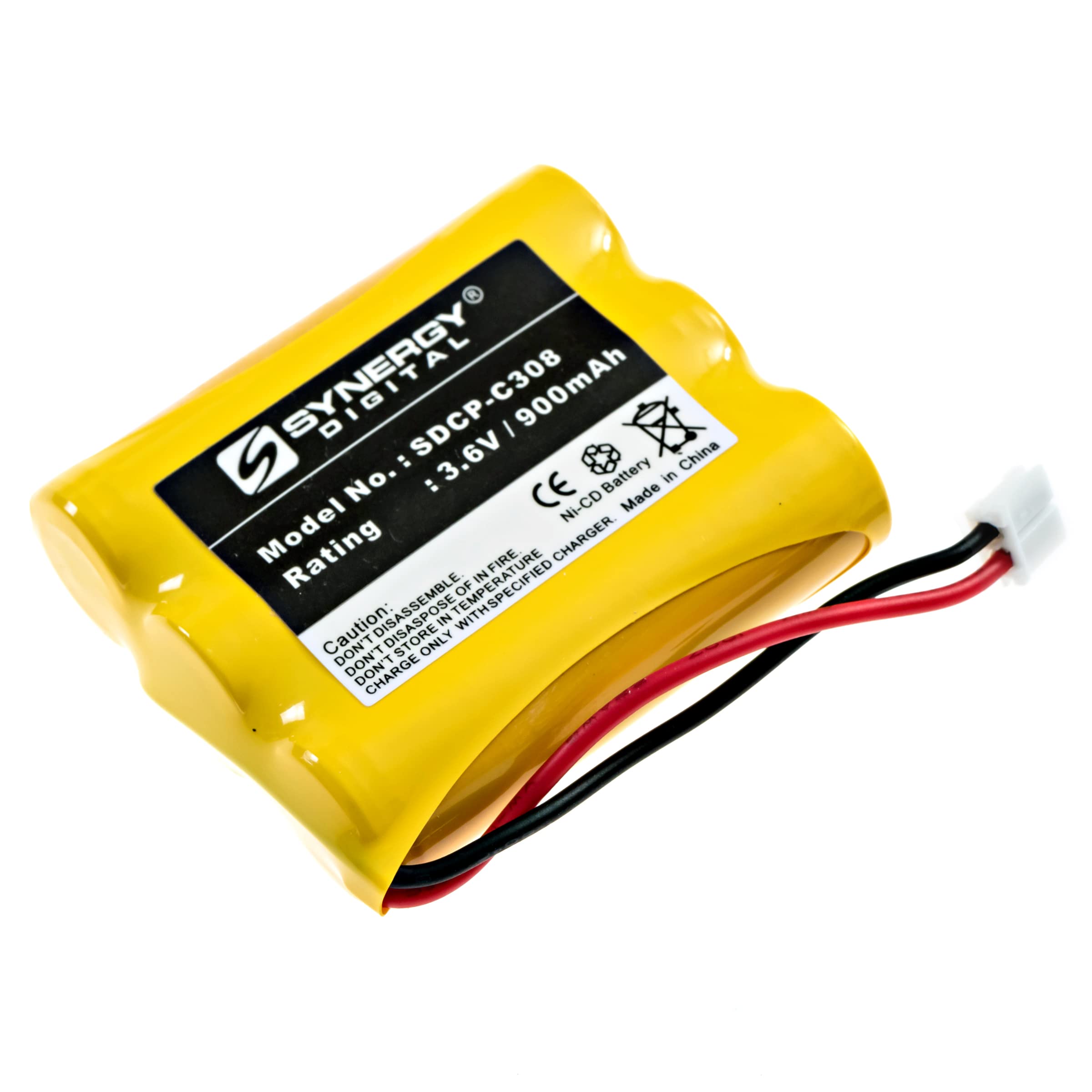 Synergy Digital Cordless Phone Batteries - 4 Pack Ni-CD 3.6V 900mAh Replacement Batteries for RCA 25899GE3 & Vtech 80-5071-00-00 Phones | Perfect for Home Office, Business, and Long-Lasting Cordless Phone Power