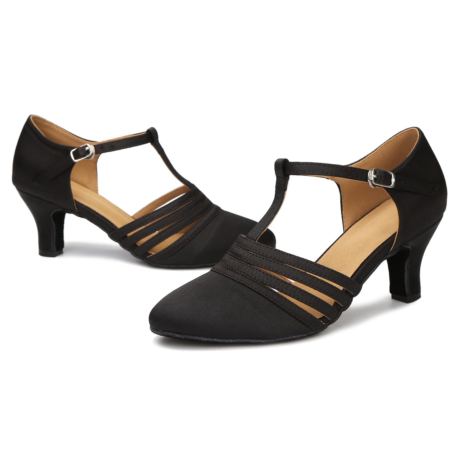 Best Women's Ballroom Dance Shoes - Closed Toe Latin Salsa Dance Shoes ZB12 for Professional & Social Dancing - Perfect for Weddings, Performances & Dance Classes