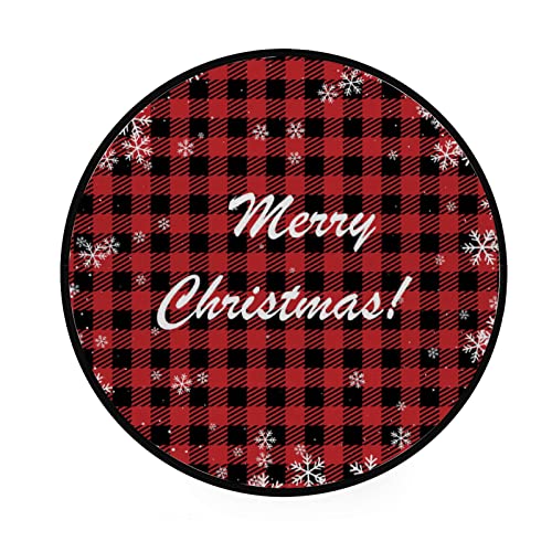 White Snowflakes Buffalo Plaid