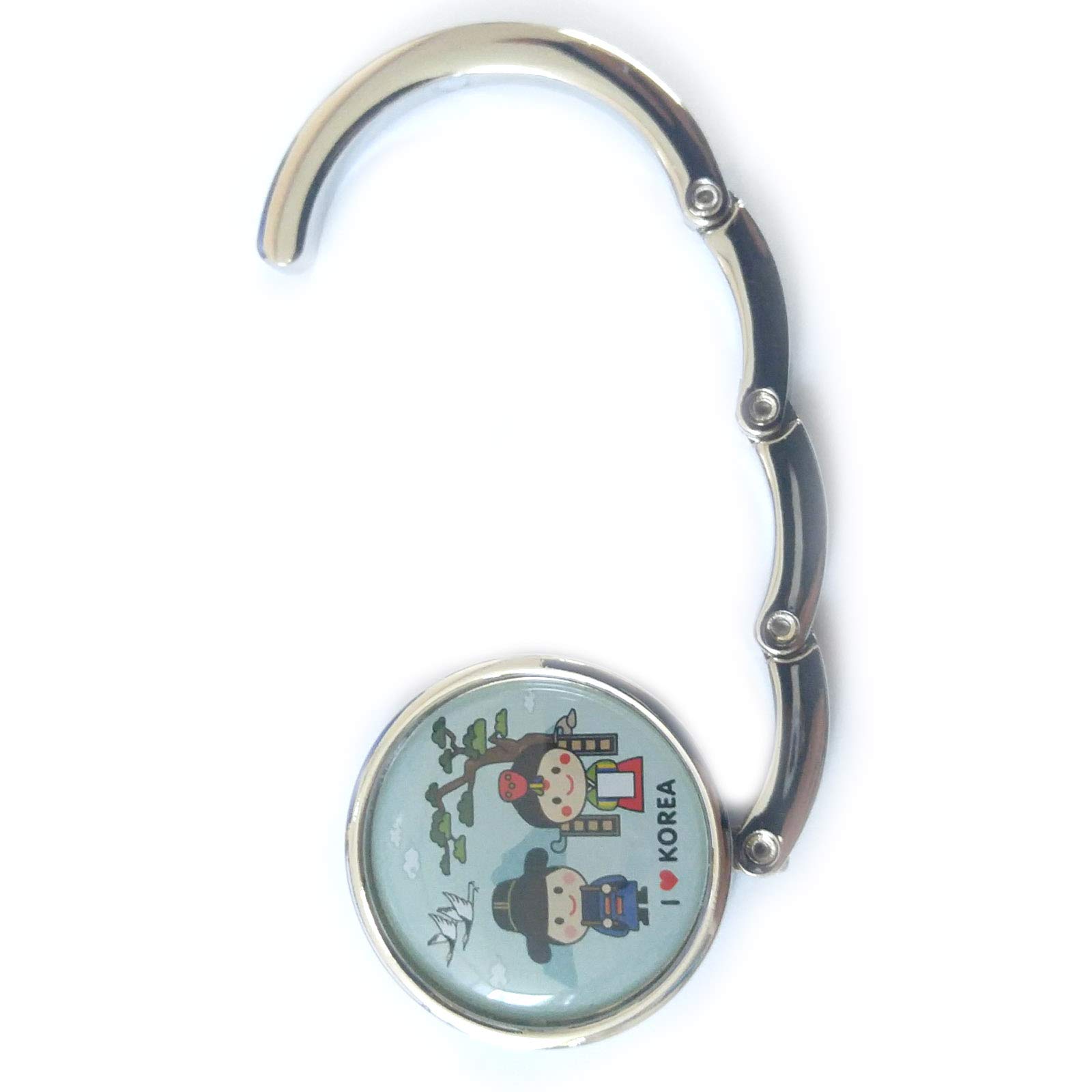 Foldable Purse Hook - Portable Handbag Hanger for Table, Korean Traditional Design - Perfect for Restaurants, Travel, and Home Storage (Newlyweds Gift Idea)