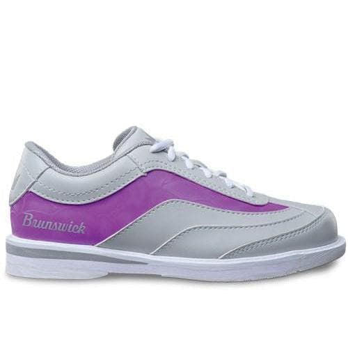 Brunswick Women's Intrigue Grey & Purple Right-Hand Bowling Shoes - Perfect for League Play & Casual Bowling Nights