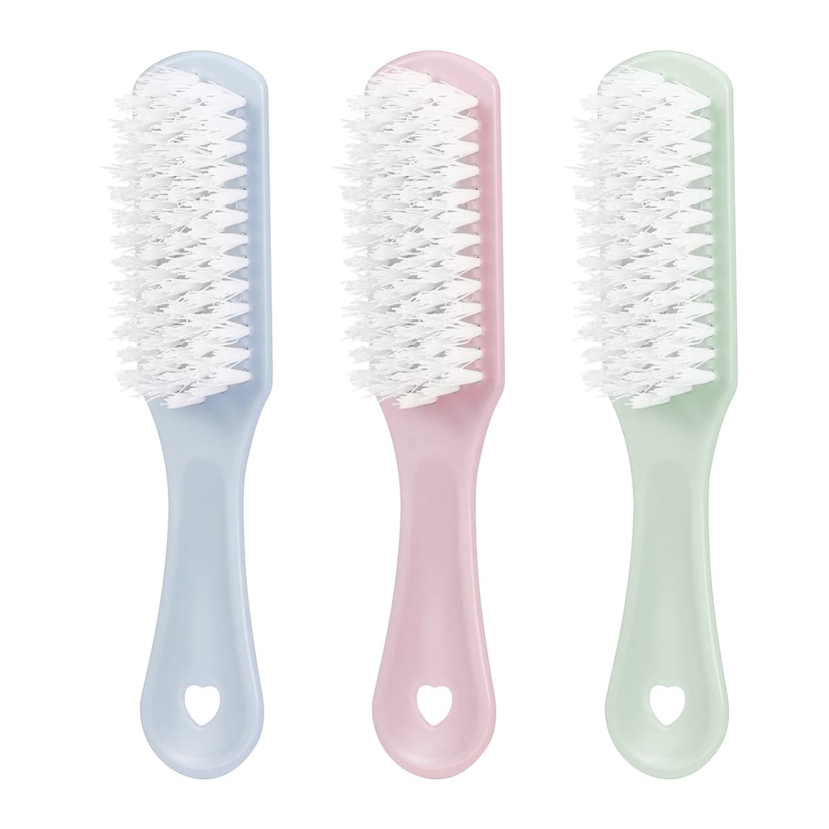 3 Pack Nail Cleaning Brush Set - Durable Handle Grip for Fingernails & Toes | Professional Manicure Pedicure Tool for Home & Salon Use | Perfect for Deep Cleaning, Hygiene & Nail Care Routine