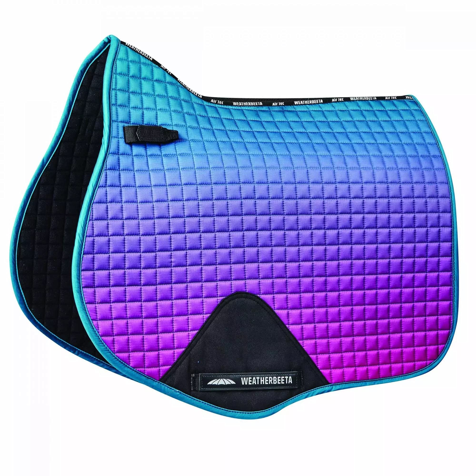 Weatherbeeta Prime Ombre All Purpose Saddle Pad - Sunflower Field Design - Pony Size - Breathable & Comfortable for Equestrian Riding & Training