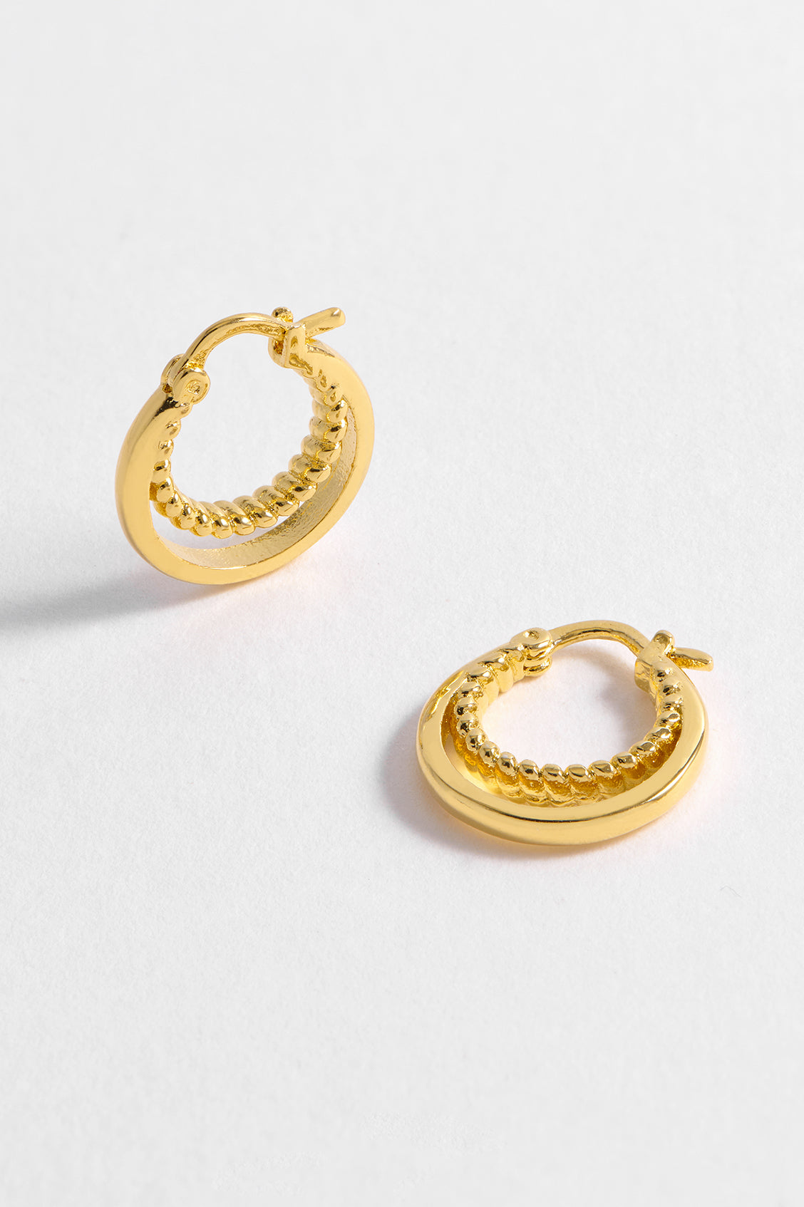 Trendy Twisted Double Hoop Earrings for Women - Gold & Silver Dangle Hoops - Perfect for Parties, Weddings & Everyday Wear