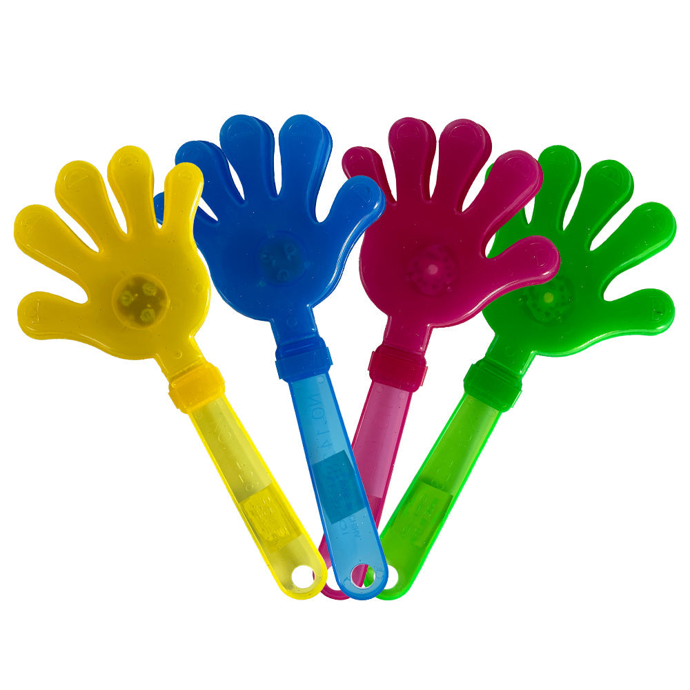 LED Flashing Hand Clap Sticks - 12 Pack | Party Favors, Cheerleading, Nightclub & Concert Accessories for Kids & Adults