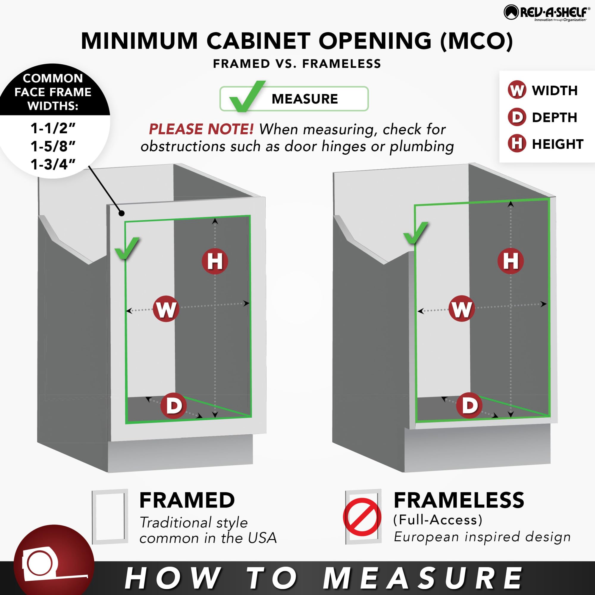 REV-A-SHELF Wood Wall Cabinet Pullout Organizer for 36