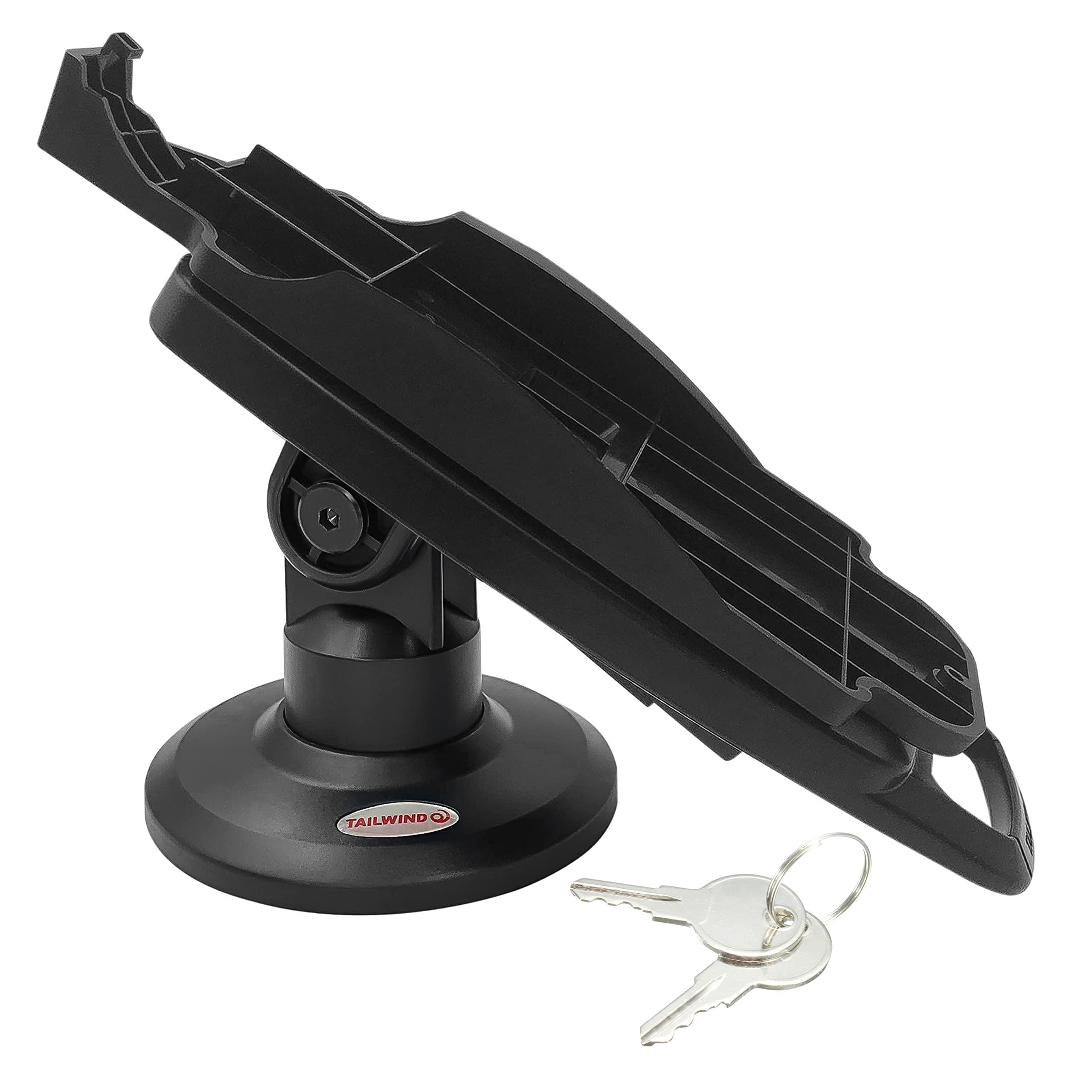 Tailwind Pax S80 3-Inch Lockable Compact Pole Mount Terminal Stand | Secure Payment Kiosk for Retail Stores & Outdoor Markets
