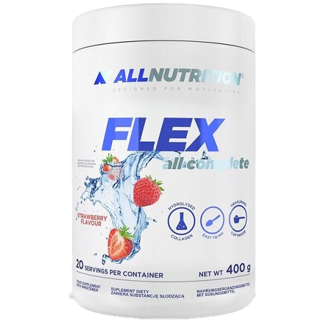 Allnutrition Flex All Complete Protein Powder - Strawberry Flavor 400g for Muscle Recovery & Post-Workout Nutrition