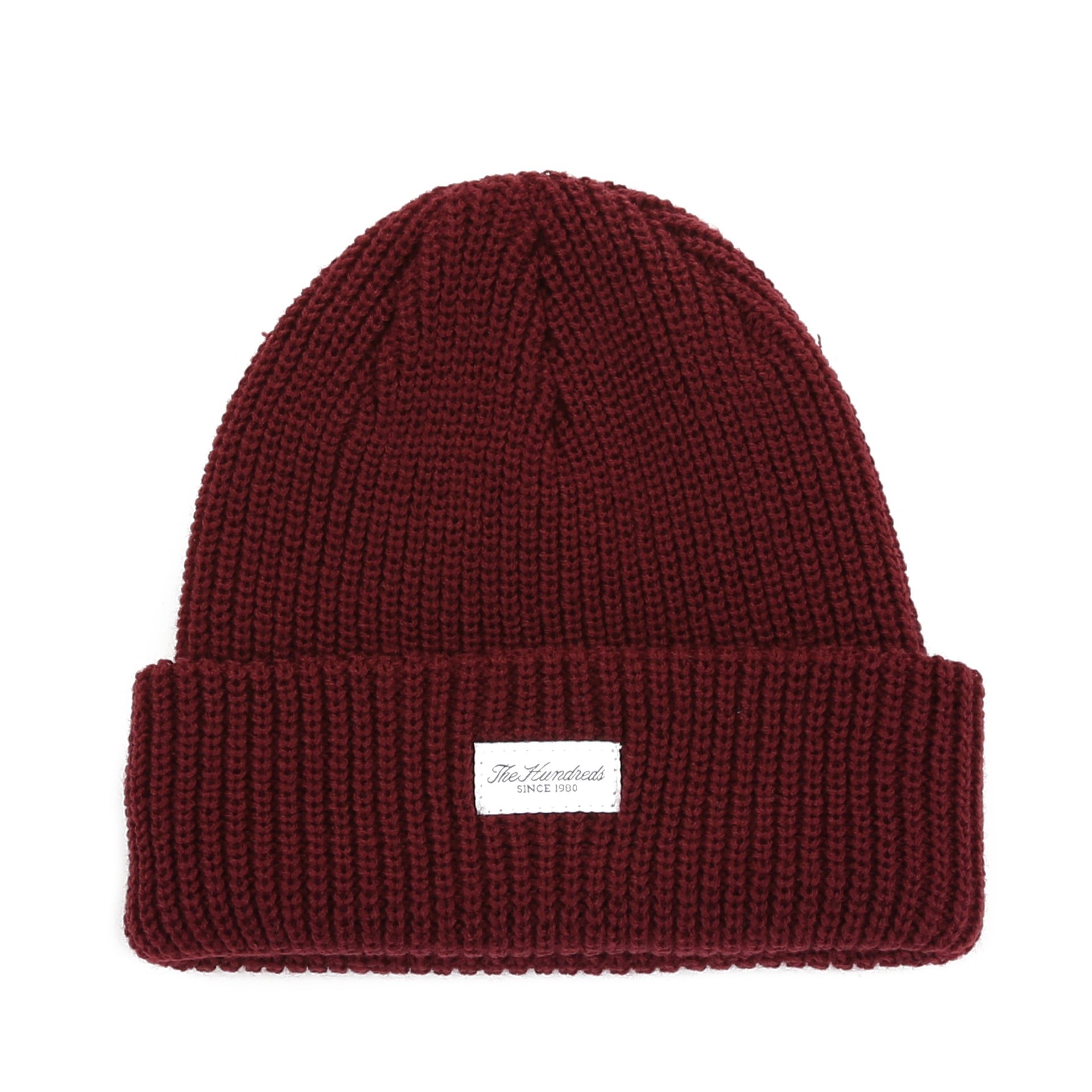 The Hundreds Crisp 2 Beanie Burgundy - Warm Winter Skull Cap for Men & Women - Perfect for Snowboarding, Skiing, and Outdoor Activities