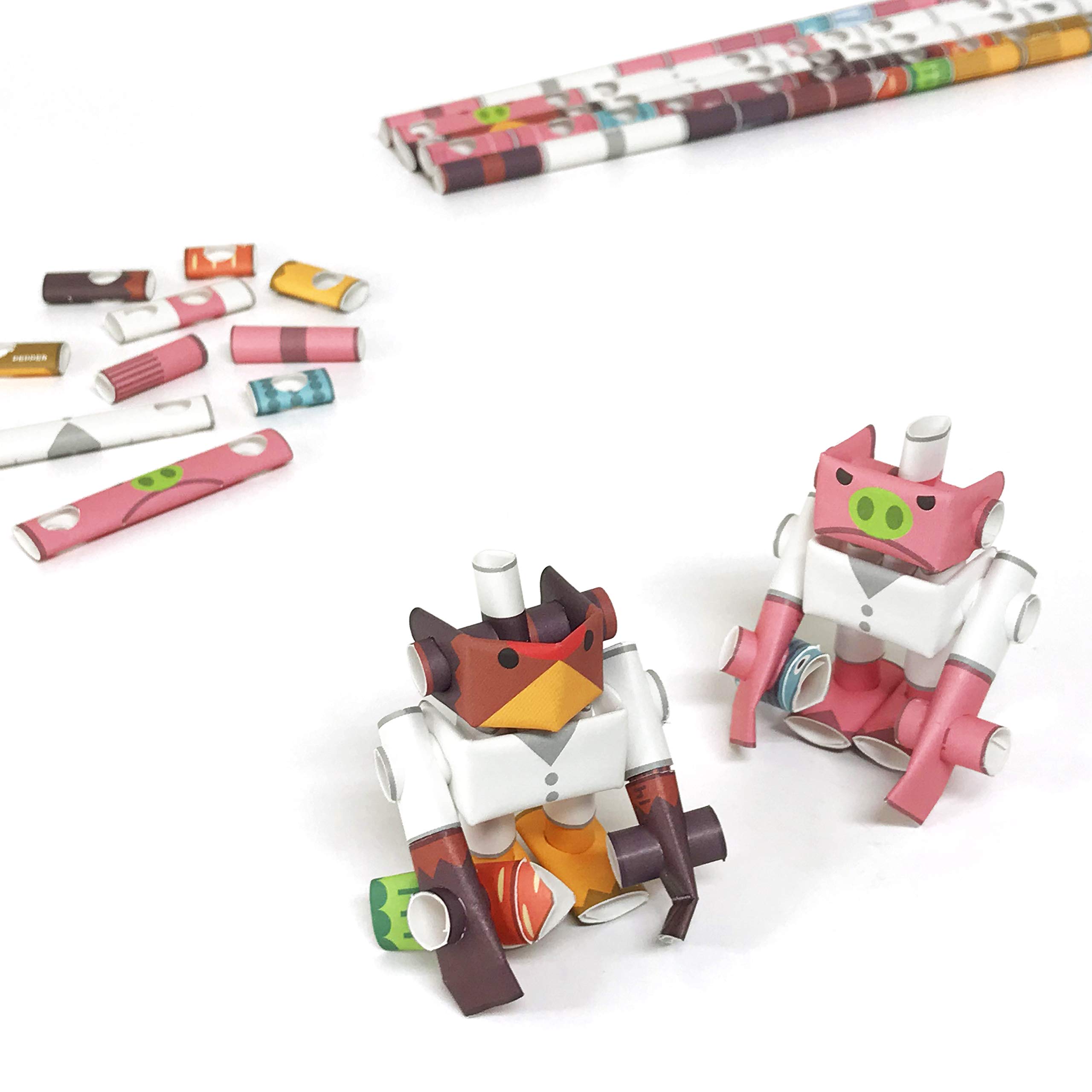 PIPEROID DIY 3D Puzzle Paper Craft Kit - Salt & Pepper Rival Chefs - Japanese Origami Arts and Crafts for Kids & Adults - Creative Birthday Gift, Party Favor, Classroom Activity & Home Decoration