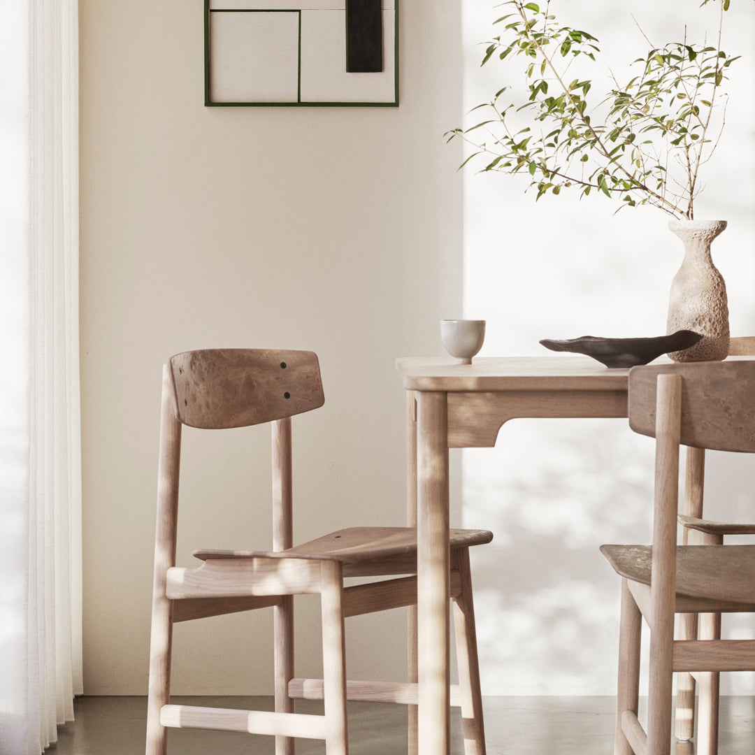Eco-Friendly Modern Dining Chair - Sustainable Wooden Seat for Kitchen, Dining Room & Office - Comfortable & Stylish Home Furniture