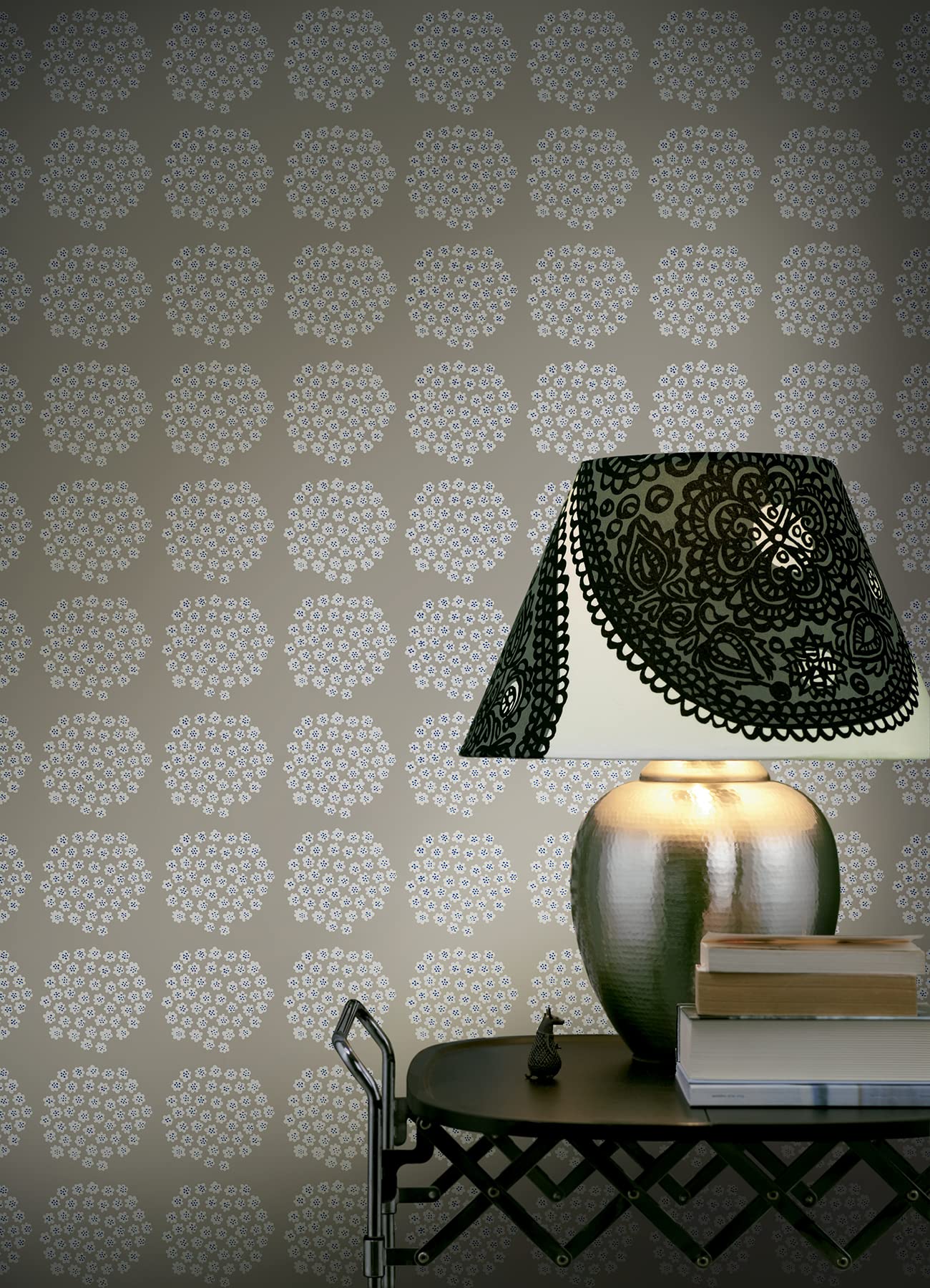 MARIMEKKO Taupe Puketti Peel & Stick Wallpaper - Self-Adhesive Removable Wallpaper for Home Decor, Bedroom, Living Room, Nursery & Office