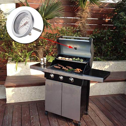Stainless Steel BBQ Thermometer - Digital Oven & Grill Temperature Gauge for Smoking, Baking, and Outdoor Cooking - Perfect for Kitchen, Camping, and Backyard Barbecues