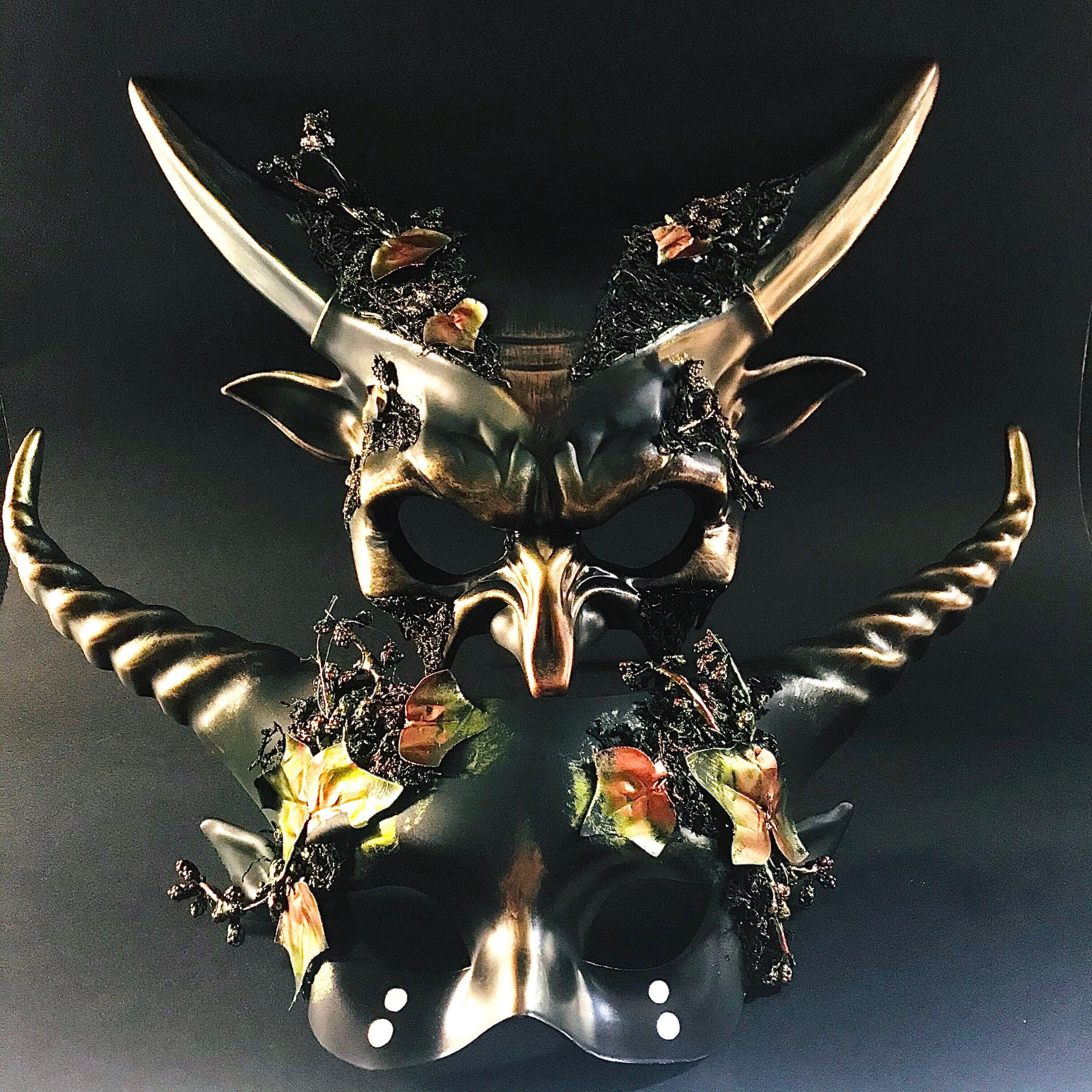 Mythical Forest Masks - Handmade Fantasy Masquerade Masks for Halloween, Cosplay & Costume Parties - Perfect for Mardi Gras, Venetian Balls & Themed Events