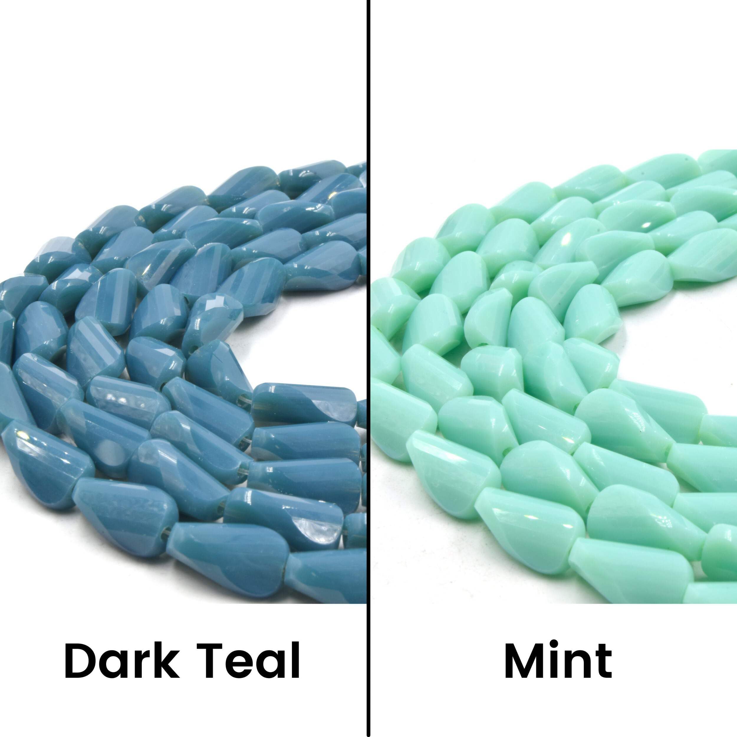 Premium Chinese Crystal Beads - Twisted Teardrop Beads for Jewelry Making, DIY Crafts (Green) | Elegant Beading Supplies for Necklaces, Bracelets, Earrings & Home Decor