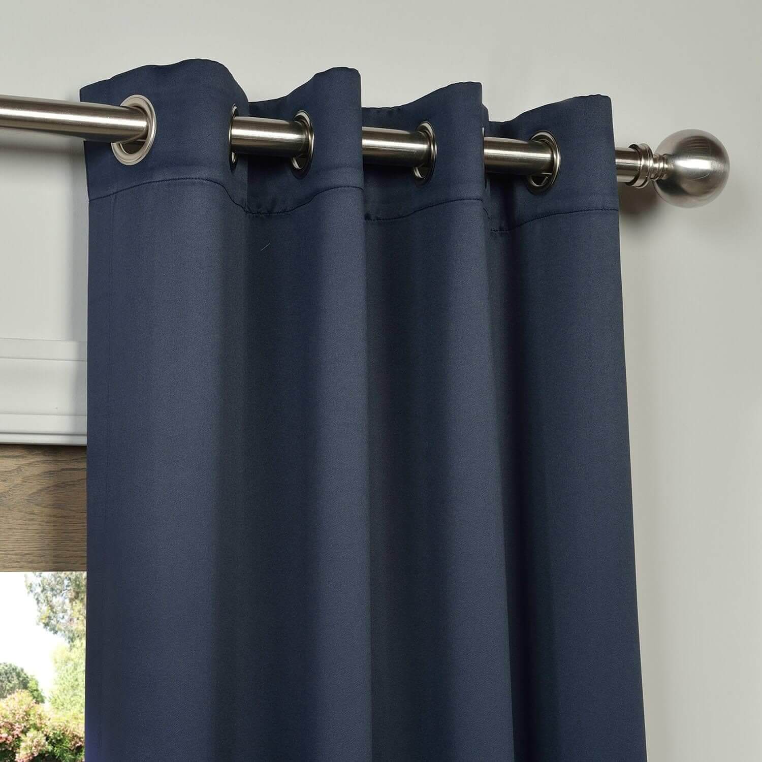 Navy Blue Blackout Curtains with Grommets - Thermal Insulated Room Darkening Drapes for Bedroom, Living Room & Nursery - Noise Reducing & Energy Efficient Window Treatments