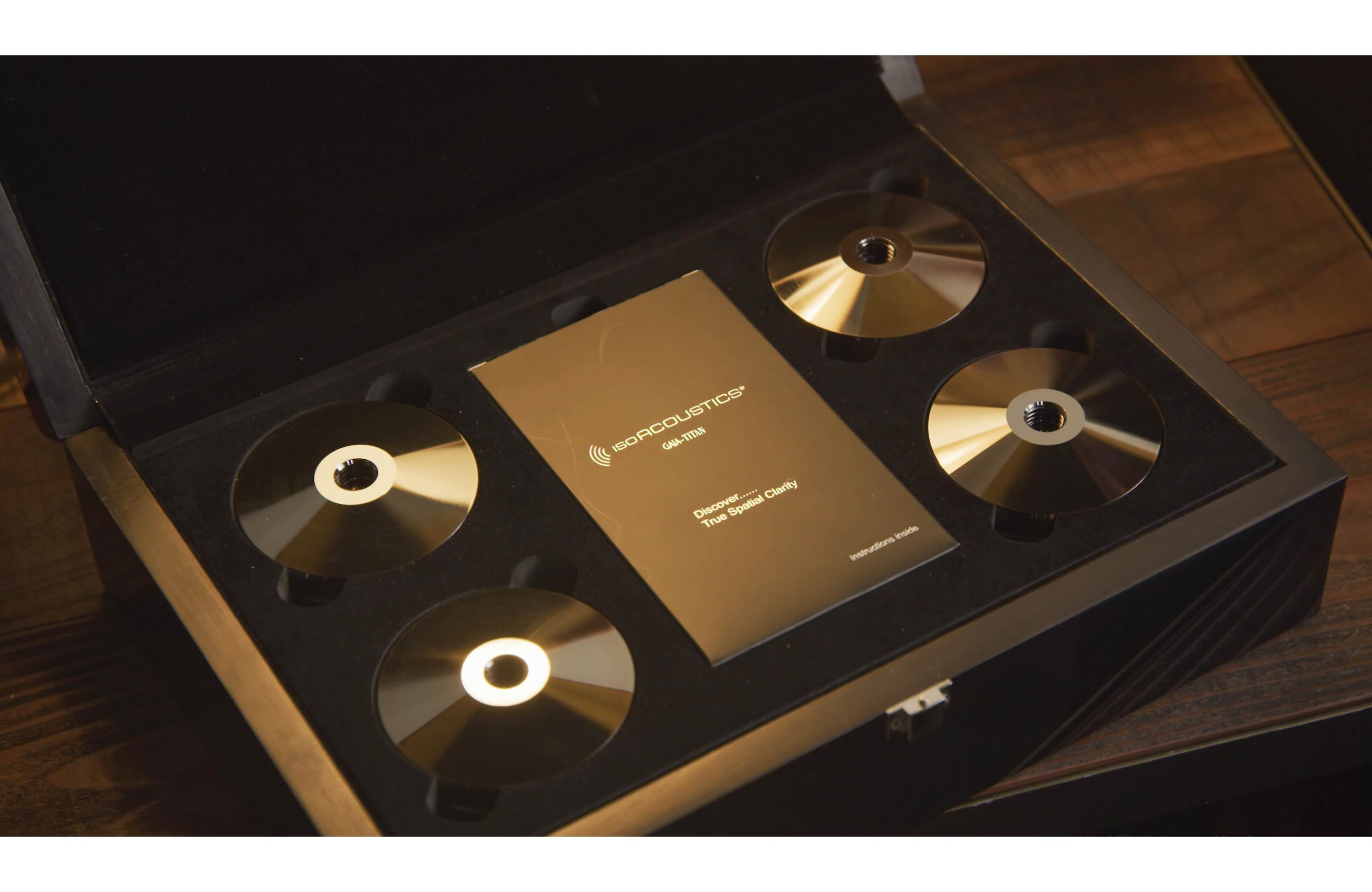 Isoacoustics Gaia Titan Speaker Isolation Feet - 4 Pack for Large Floorstanding Speakers - Reduce Vibration & Enhance Audio Clarity - Perfect for Home Theater & Audiophile Setups