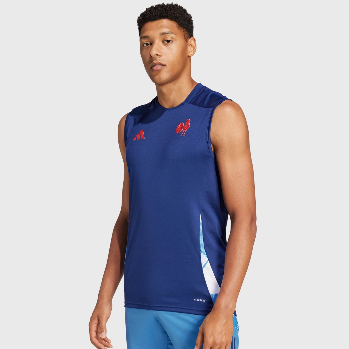 Adidas France Rugby Jersey - Dark Blue Men's Sports Top for Training & Match | Perfect for Rugby, Gym & Casual Wear