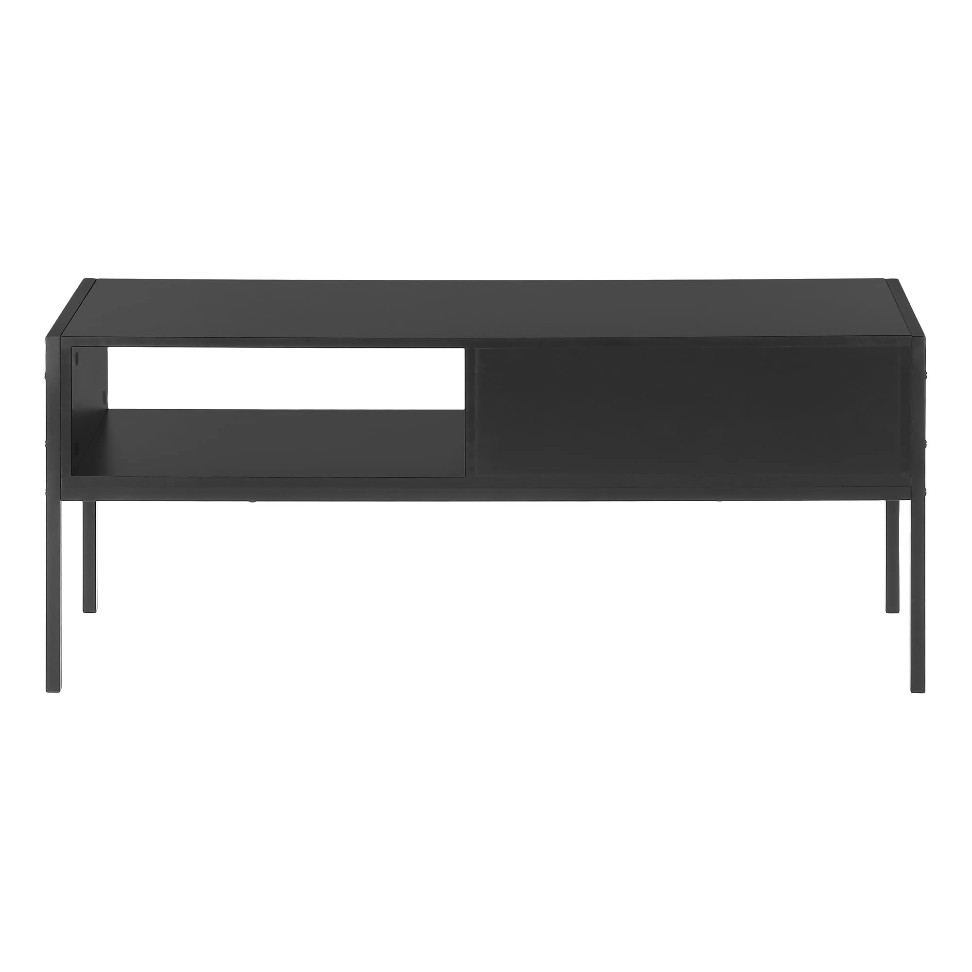 Monarch Specialties 2874 48-Inch TV Stand - Modern Black Media Console with Storage Drawer for Living Room & Bedroom - 47.25