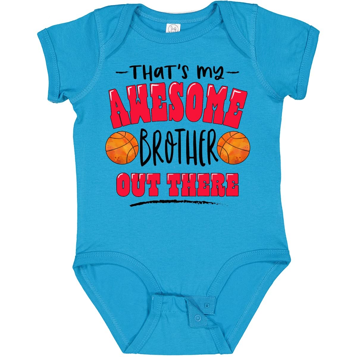 Inktastic Awesome Brother Basketball Baby Bodysuit - Perfect Gift for Siblings