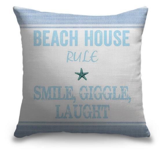 Beach House Rules Light Blue Series - Coastal Decor for Living Room, Bedroom & Porch - Perfect for Beach-Themed Home Styling