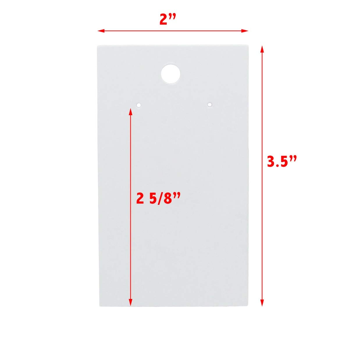 HBC White Earring Display Cards - 50 Pack for Jewelry Showcase, Retail Store & Craft Fair Displays