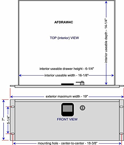 4U Aluminum Lightweight Rack Drawer (AFDRAW4C) - Durable Server Rack Mount Slide for Network Equipment & Data Centers - Perfect for IT Storage, AV Installations & Home Lab Setups