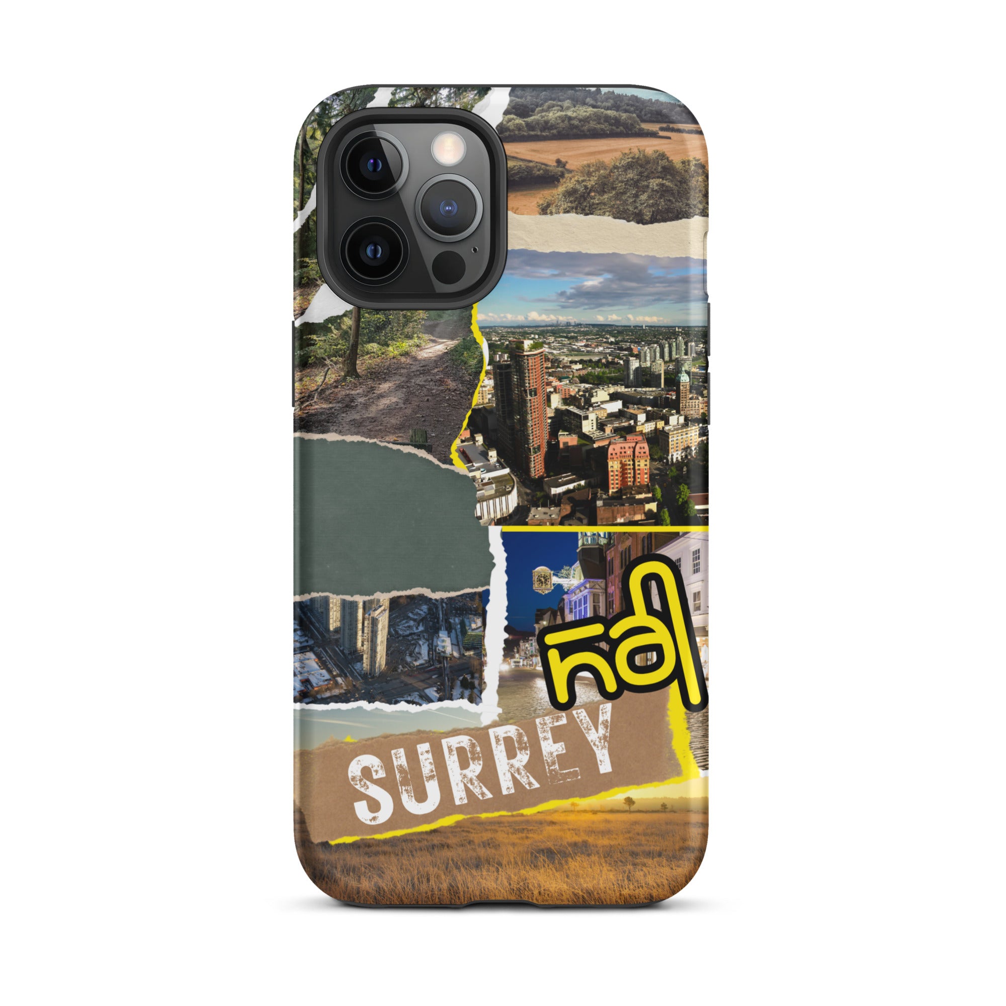 Premium Surrey Collage iPhone Case - Durable Protective Cover with Stylish Design for iPhone [Model] - Perfect for Everyday Use, Travel & Gifting