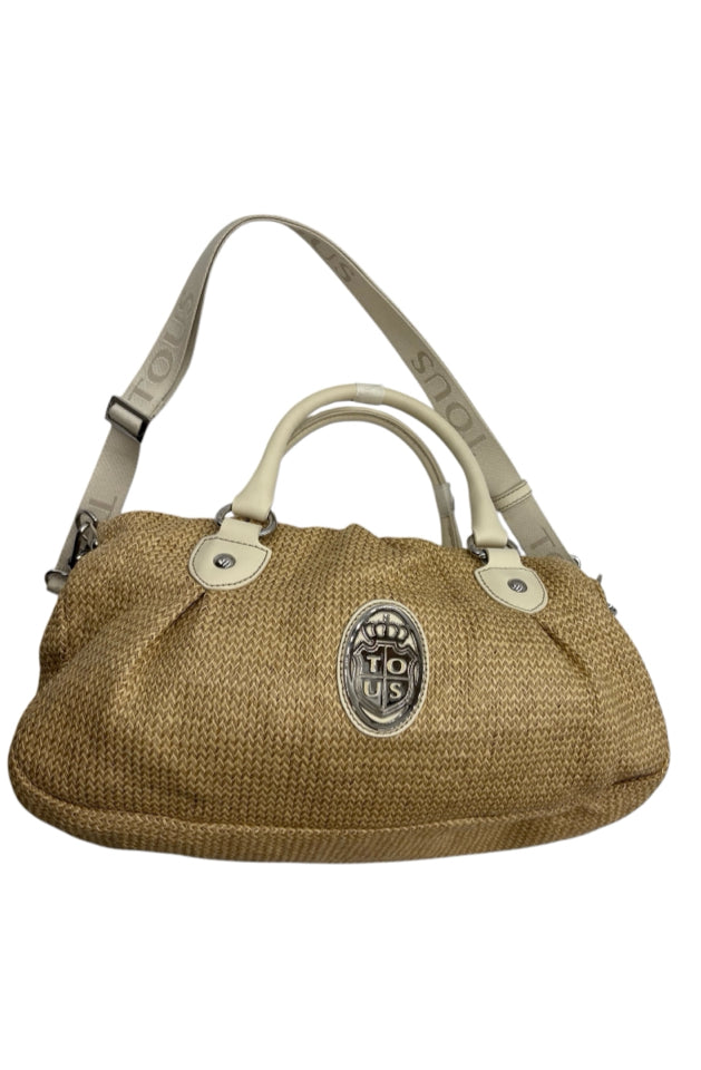 Eco-Friendly Tous Natural Woven Chevron Handbag for Women - Perfect for Beach, Shopping & Everyday Use