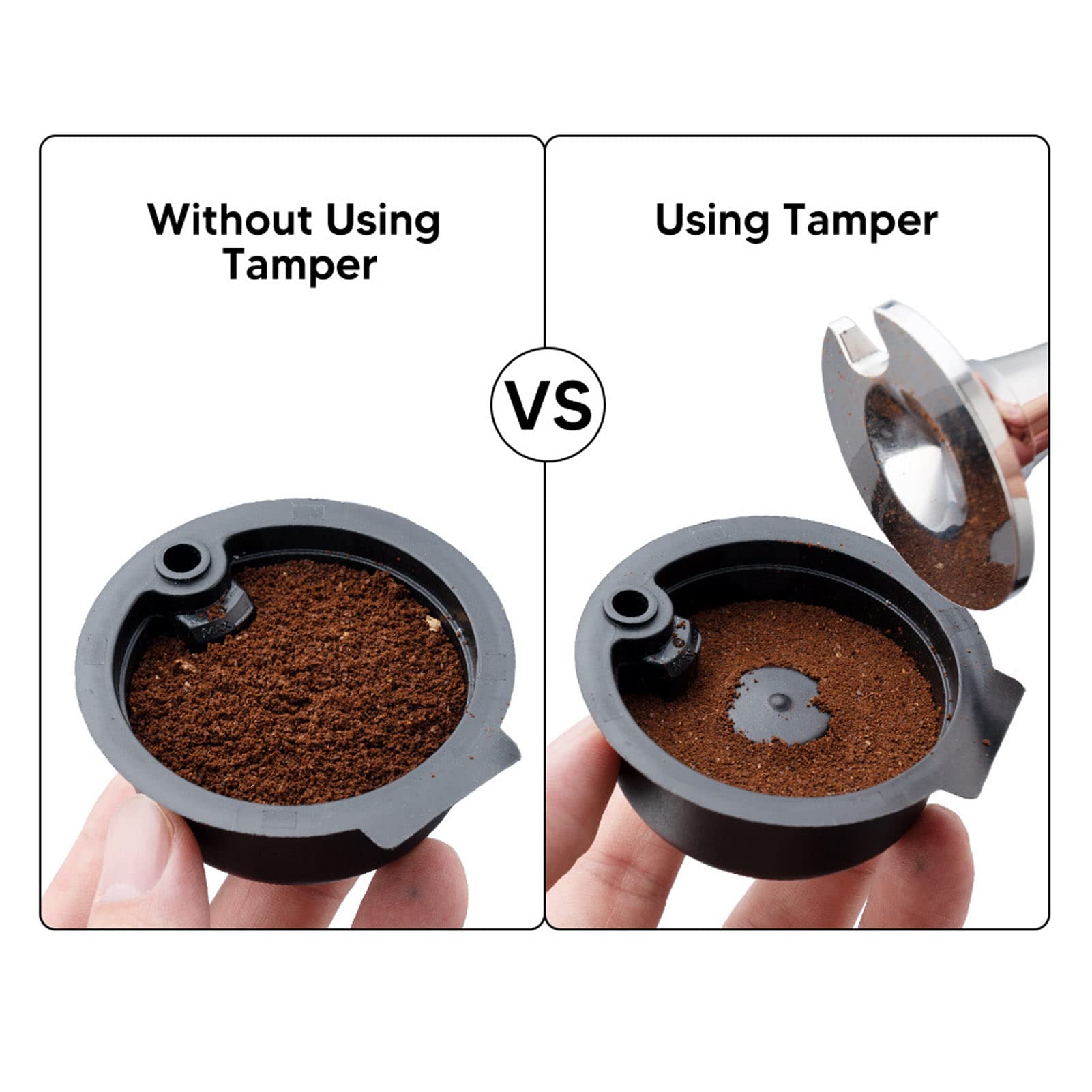 51mm Stainless Steel Coffee Tamper with Ergonomic Handle - Professional Coffee Leveler Tool for Espresso Machines | Perfect for Home Baristas & Coffee Shops