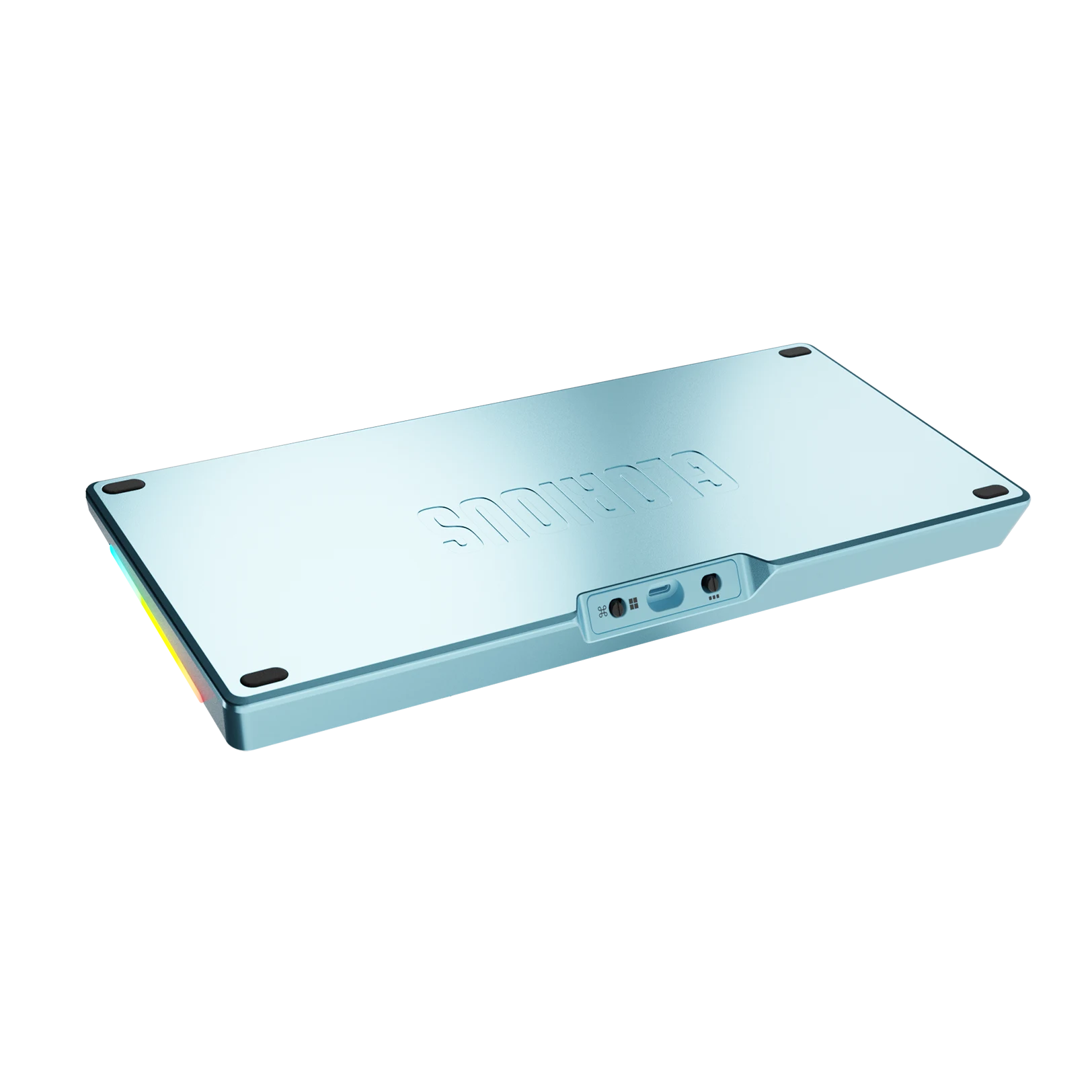 GMMK 3 75% Mechanical Keyboard Bottom Case - Premium Metal Arctic Blue Replacement Part for Custom PC Gaming Setup | Perfect for Keyboard Modding & DIY Enthusiasts
