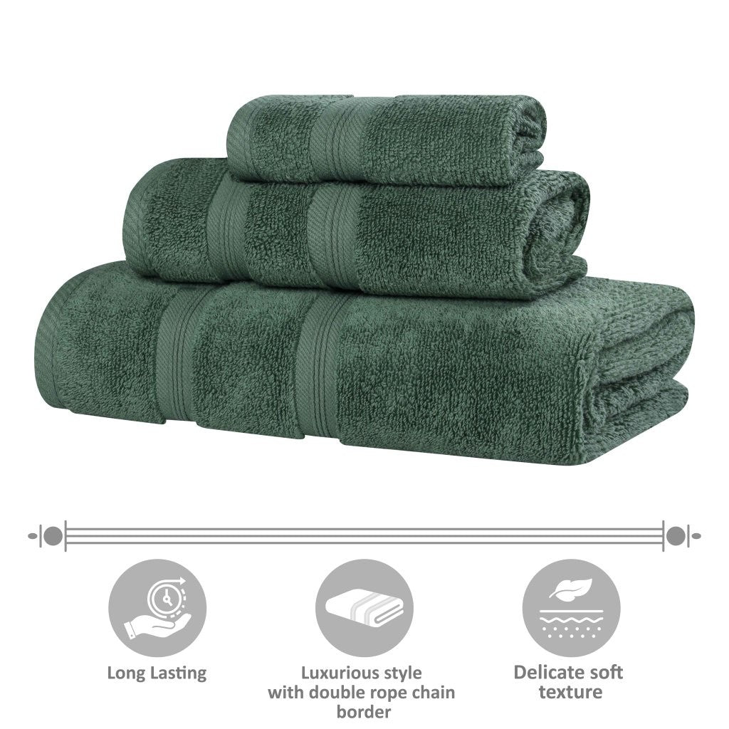 Premium Smart Dry Zero Twist Cotton 9-Piece Towel Set - Ultra Soft & Absorbent Bath Towels, Hand Towels & Washcloths for Spa, Bathroom & Luxury Home Use