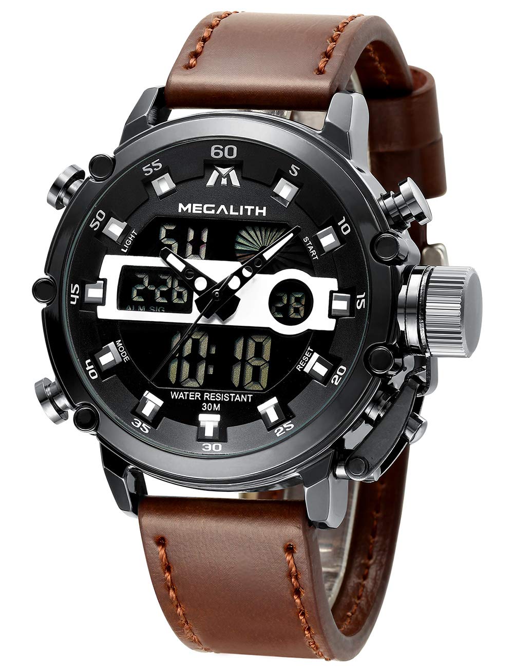 MEGALITH Men's Military Watch - Waterproof Digital Sport Tactical LED for Outdoor & Work
