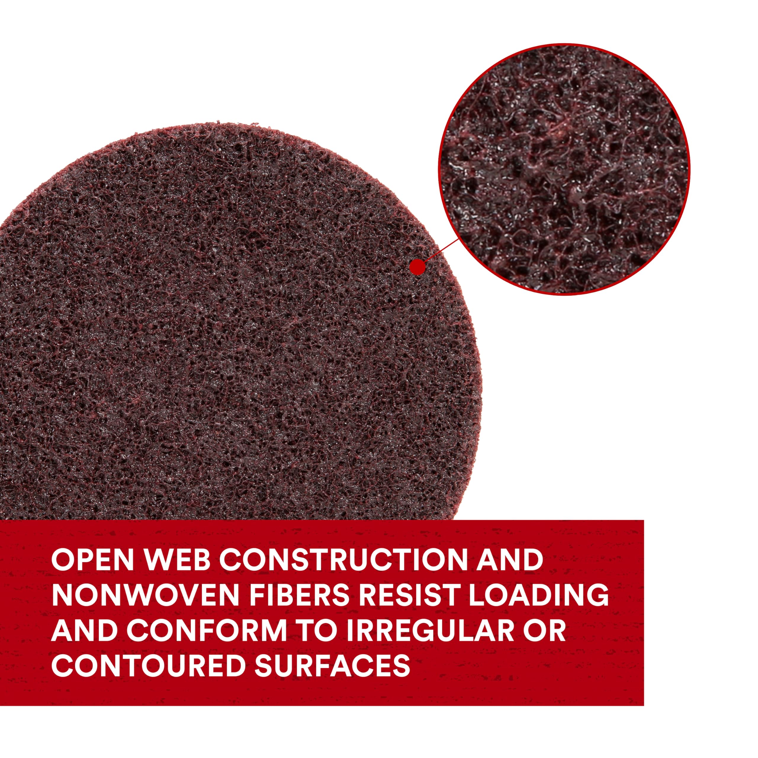 3M Scotch-Brite SE Surface Conditioning Disc - Hook & Loop Backing, Medium Grit Aluminum Oxide, 4.5 Inch No Hole, Heavy Duty & Durable (Pack of 50) - Perfect for Metal Finishing, Rust Removal & Surface Preparation in Automotive, Woodworking & Industrial Applications