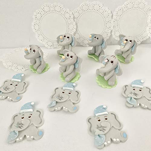 Adorable Baby Elephant & Cupcake Toppers for Birthday Parties, Baby Showers & Wedding Decorations