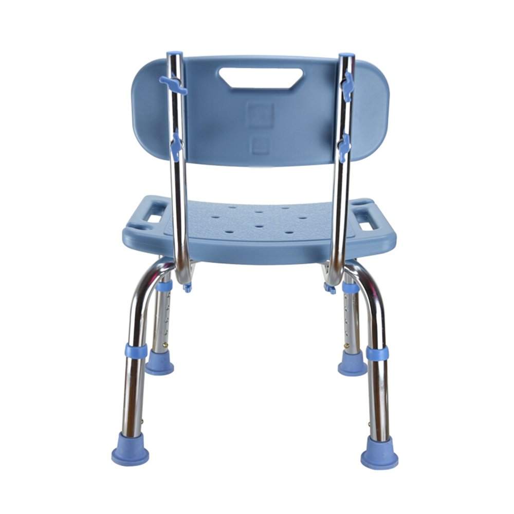 Adjustable Height Non-Slip Shower Stool for Elderly & Pregnant Women - Bathroom Safety Chair with Anti-Slip Feet (60.5-70.5cm, Blue) - Ideal for Seniors, Post-Surgery Recovery & Accessible Bathing