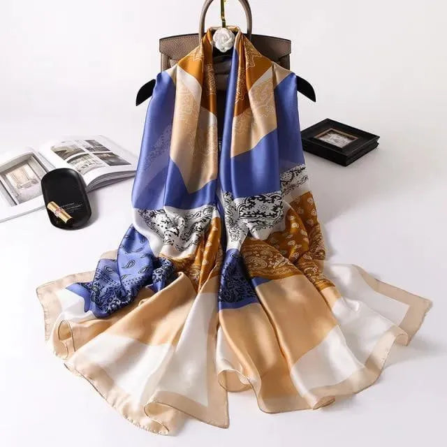 Luxury Silk Scarves for Women - Elegant Fashion Accessories for Office, Party & Everyday Wear