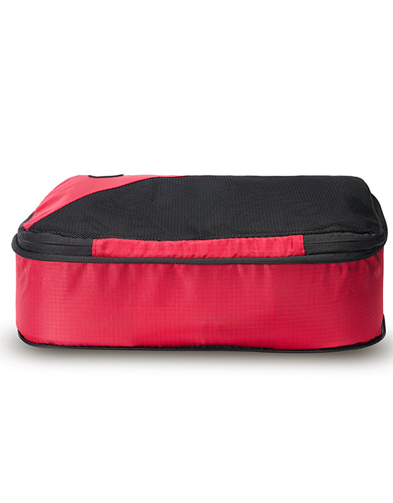 TOSCA TCA063 S 2PK Compression Cube Small Red - Perfect for Travel Organization, Camping Gear Storage & Closet Space Saving