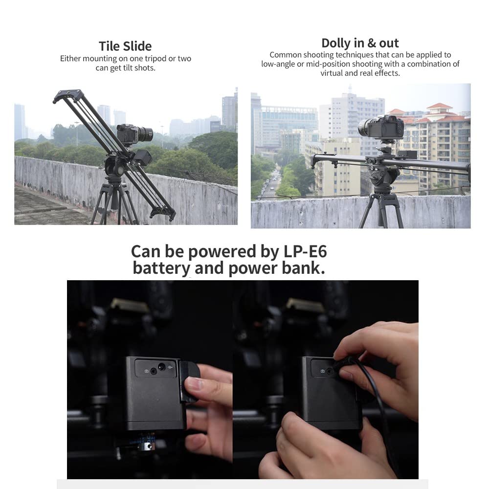 Hot Dog SE 80cm Motorized Camera Slider with Smartphone App Control - Multiple Shooting Modes, Compatible with Zhiyun & DJI Ronin-S/RS2 Stabilizers - Perfect for Time-Lapse, Video Production & Vlogging