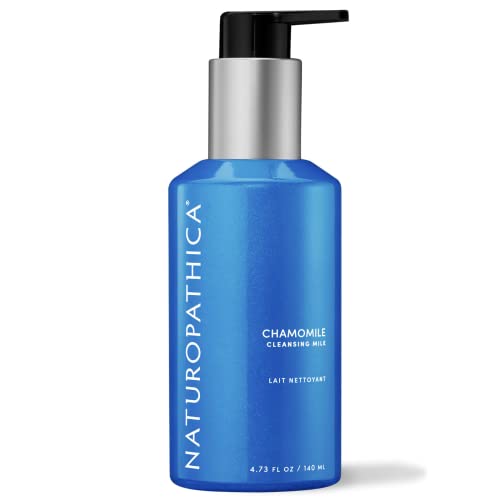 Naturopathica Chamomile Cleansing Milk - Gentle Vegan Face Wash for Dry & Sensitive Skin - Soothing Daily Facial Cleanser Made in USA, 5 oz (150ml) - Perfect for Morning & Night Skincare Routine