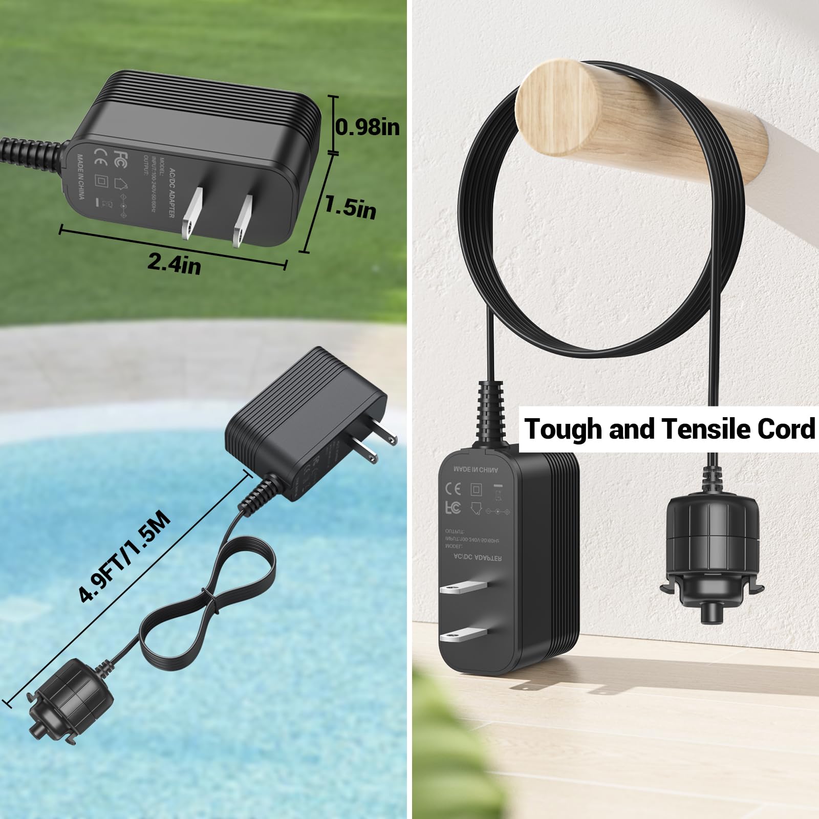 Pool Blaster Vacuum Charger & Power Cord - Compatible with Max Li, Max Li CG, Max Li HD, Millenium Li, iVAC 360 Li, Volt FX-8 Li - Replacement Charging Adapter for Cordless Pool Cleaners | Perfect for In-Ground & Above-Ground Pool Maintenance