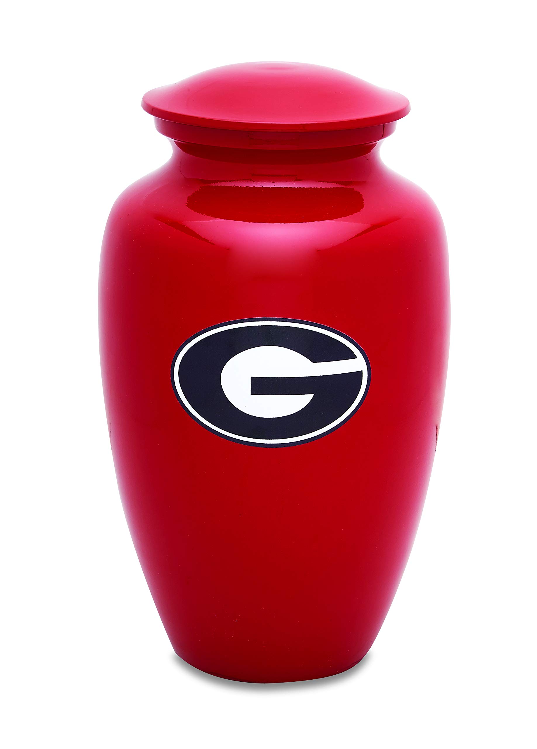 UGA Red Adult Cremation Urn - Handcrafted Memorial Keepsake for Ashes - Perfect for Home Display, Funeral Services & Memorial Ceremonies