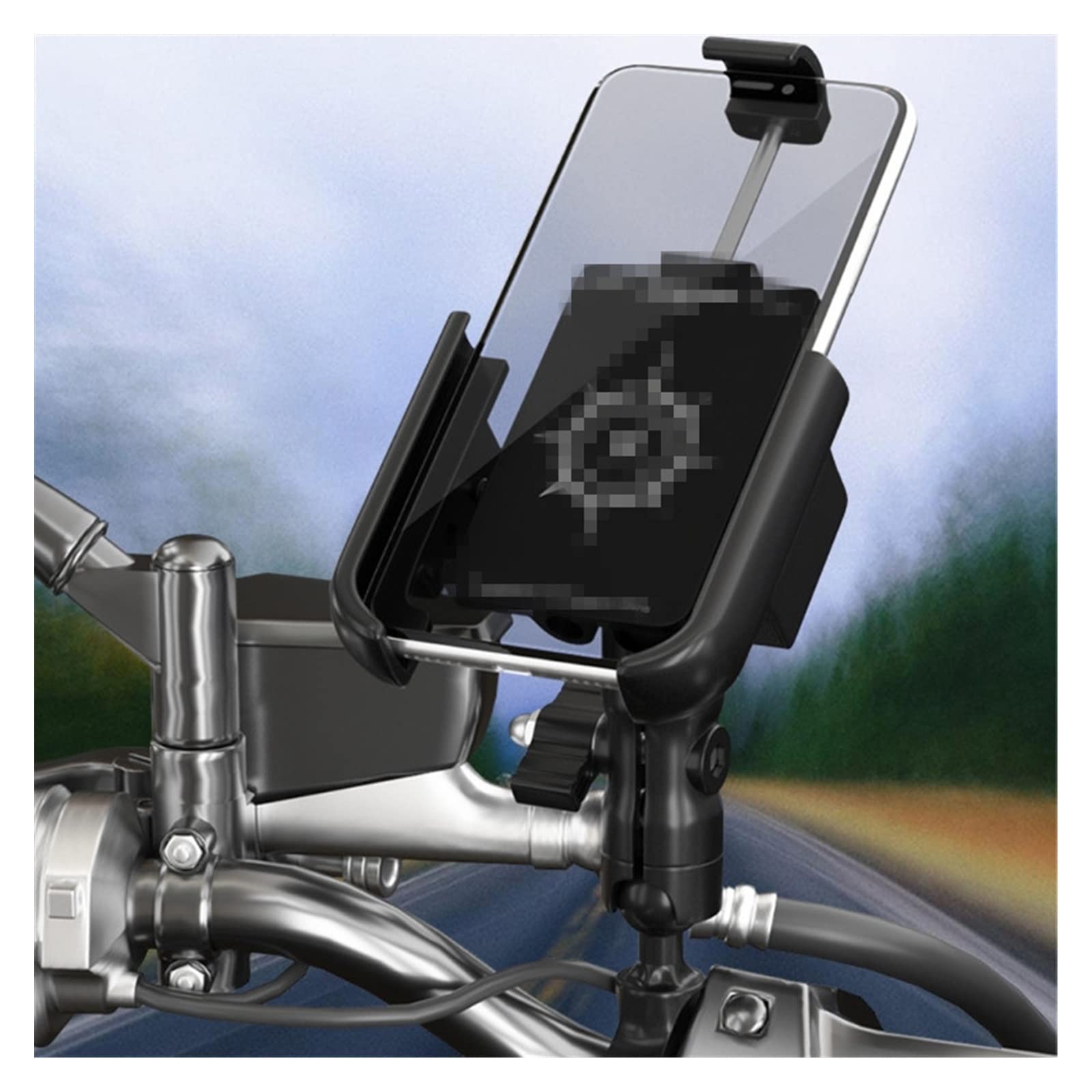 Universal Waterproof Motorcycle Phone Mount - Adjustable Handlebar Phone Holder for Bikes, Scooters & ATVs - Secure & Durable Smartphone Bracket for Riding, Commuting & Outdoor Adventures